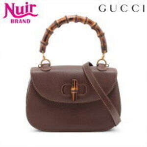 Gucci Bamboo Leather Handbag Brown